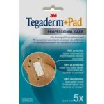 3M TEGADERM PAD PANSEMENT TRANSPARENT ADHESIF STERILE AVEC COMPRESSE 5 PANSEMENTS DE 5X7CM