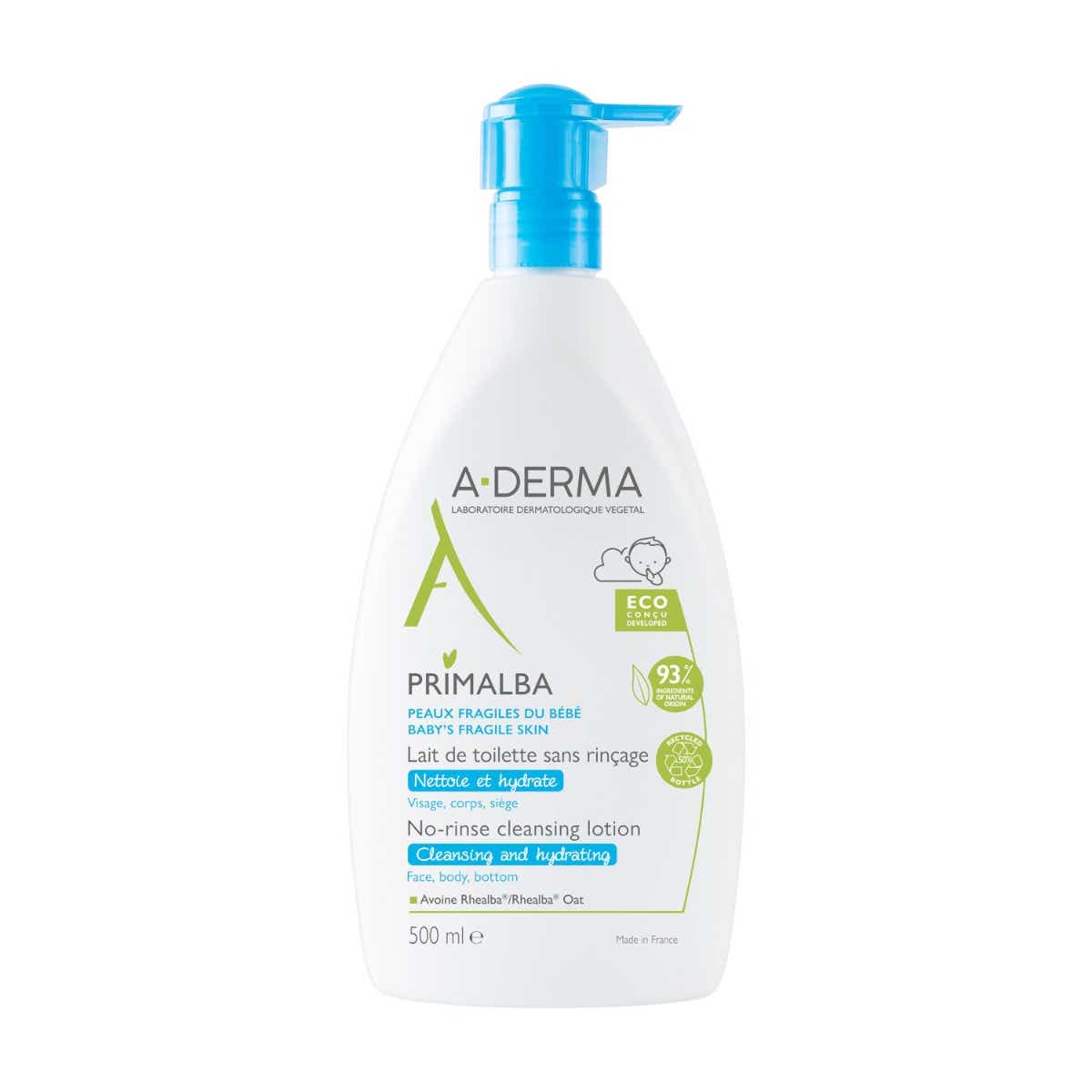 A DERMA PRIMALBA BEBE LAIT DE TOILETTE HYDRATANT 500ML