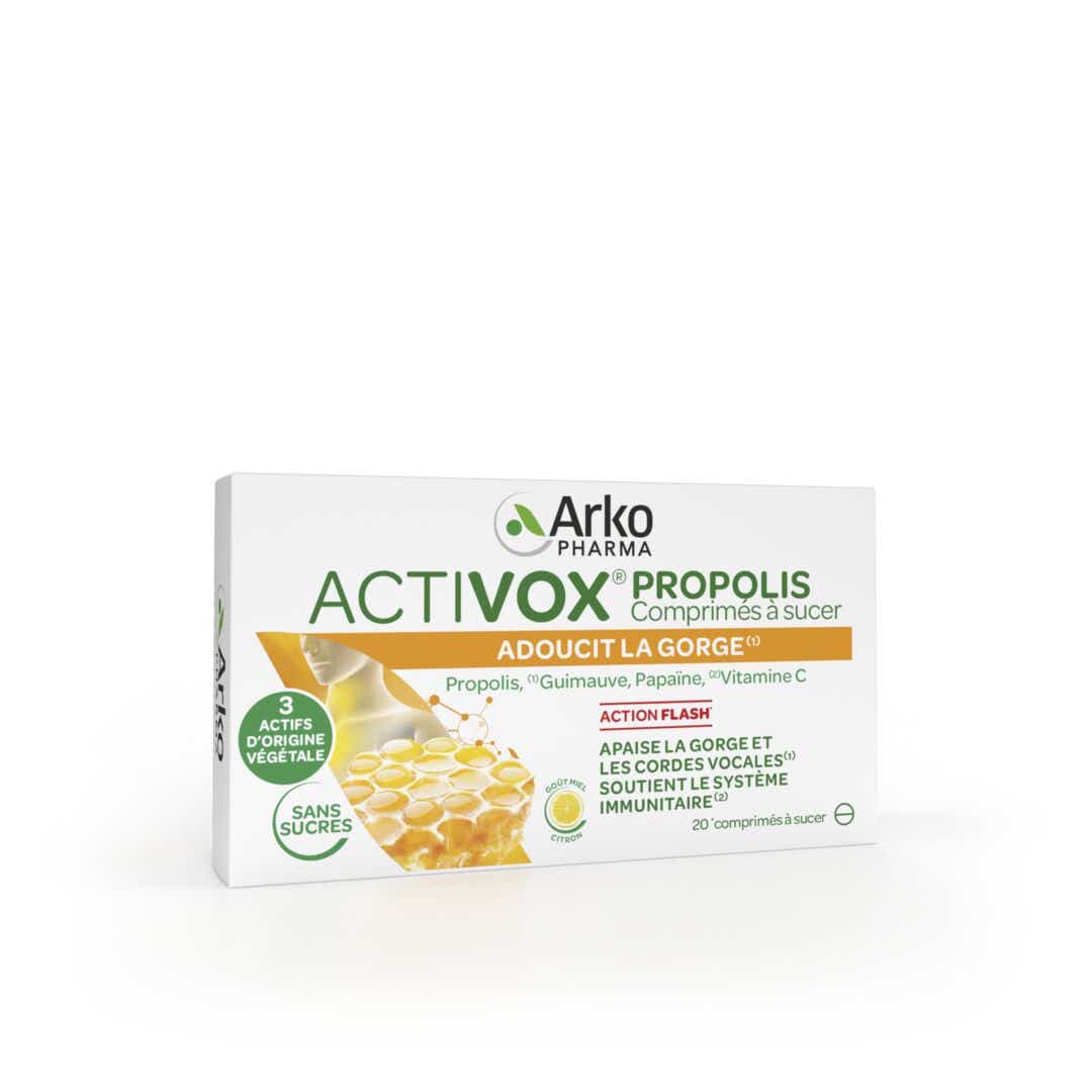 ACTIVOX PROPOLIS GOUT MIEL CITRON 20 COMPRIMES A SUCER