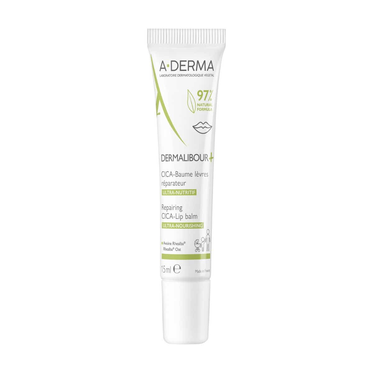 ADERMA DERMALIBOUR CICA BAUME LEVRES 15ML