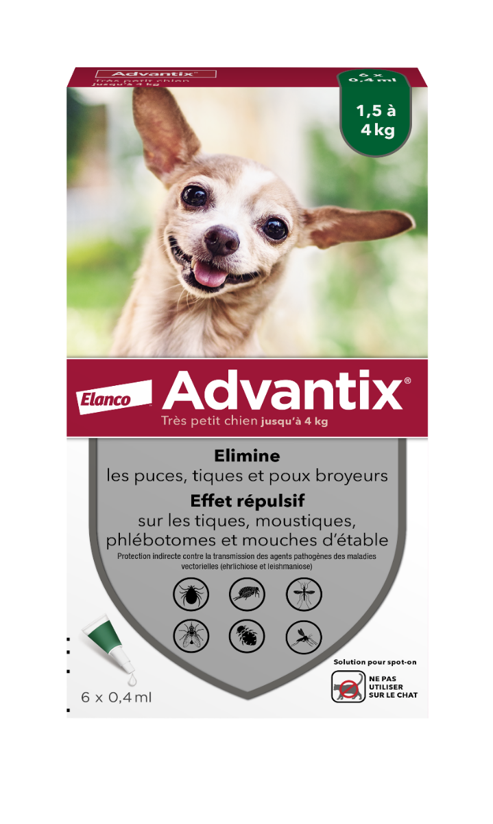 ADVANTIX ADVANTIX ANTIPARASITAIRE EXTERNE TRES PETIT CHIEN 6 PIPETTES HTML