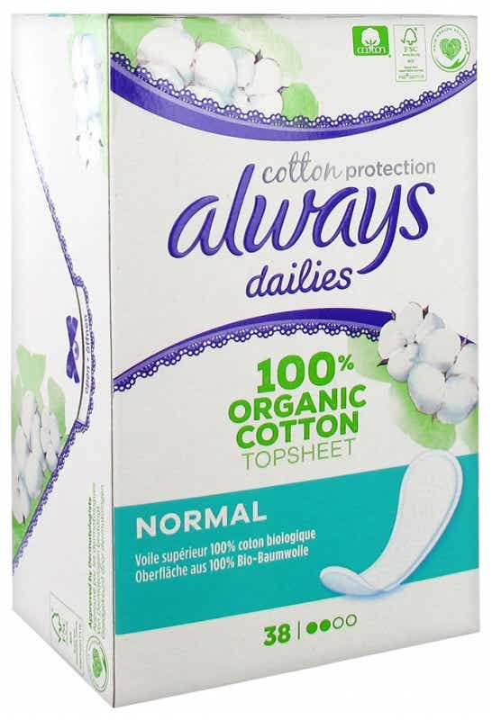 ALWAYS DAILIES COTTON PROTECTION NORMAL 38 PROTEGE SLIPS