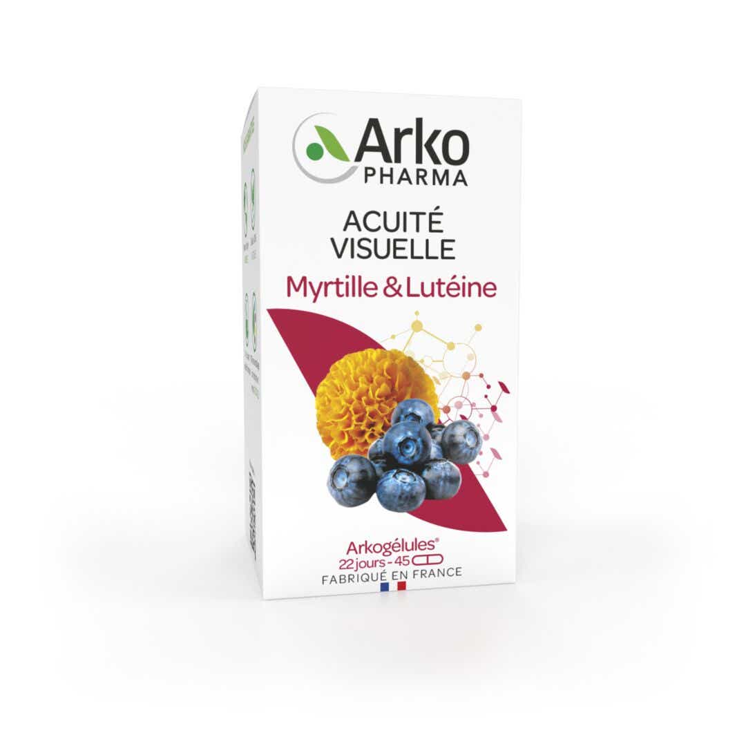 ARKOPHARMA ARKOGELULES ACUITE VISUELLE MYRTILLE ET LUTEINE 45 GELULES