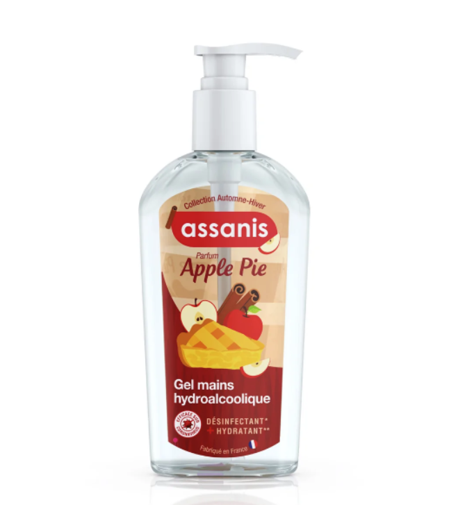 ASSANIS GEL MAINS HYDROALCOOLIQUE PARFUM APPLE PIE 250ML