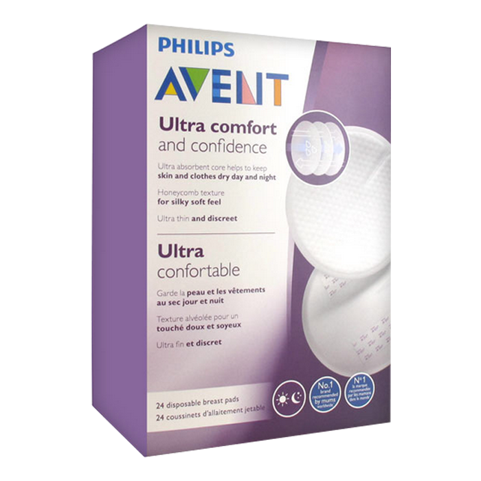 AVENT COUSSINETS D ALLAITEMENT JETABLE DE NUIT ULTRA CONFORTABLE 24 UNITES
