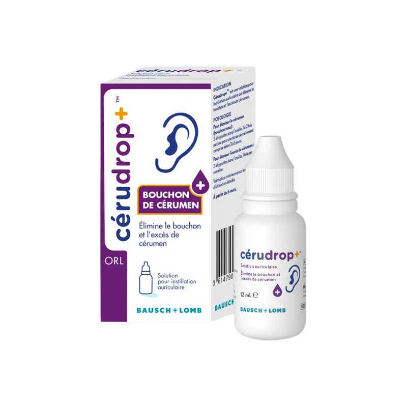 BAUSCH LOMB CERUDROP BOUCHON DE CERUMEN SOLUTION AURICULAIRE 12ML