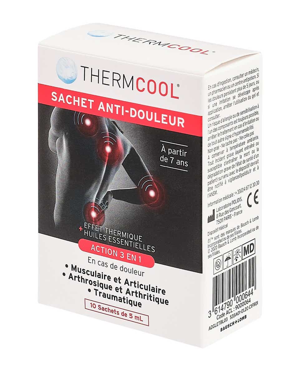 BAUSCH LOMB THERMCOOL SACHET ANTI DOULEUR 10 SACHETS DE 5ML