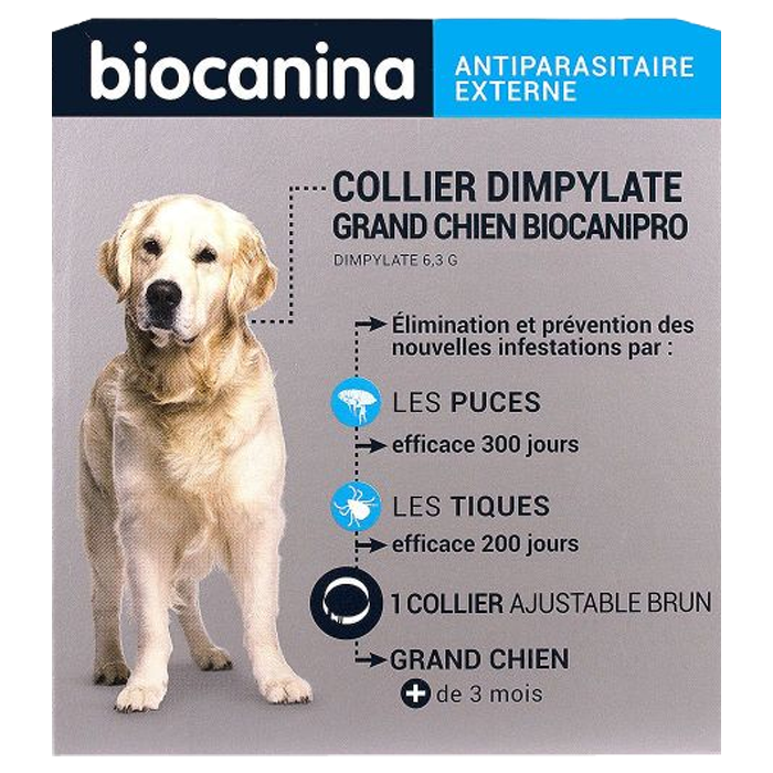 BIOCANINA BIOCANIPRO COLLIER ANTIPARASITAIRE GRAND CHIEN 1 BOITE