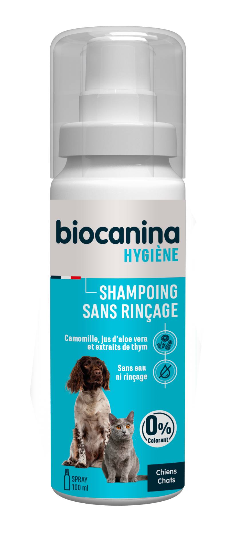 BIOCANINA SHAMPOING MOUSSE SANS RINCAGE POUR CHIEN ET CHAT 150ML