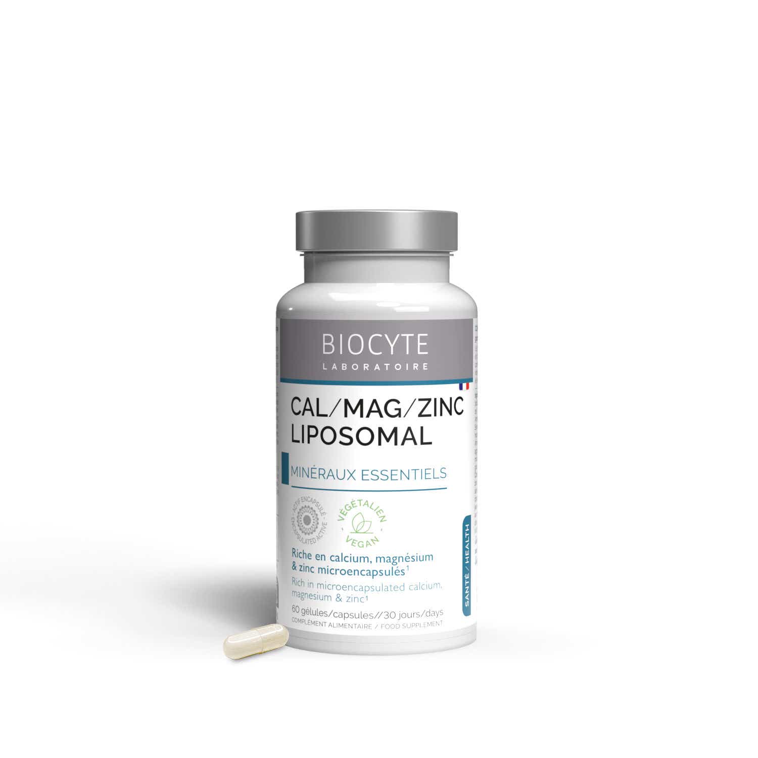 BIOCYTE LONGEVITY CAL MAG ZINC LIPOSOMAL 60 GELULES