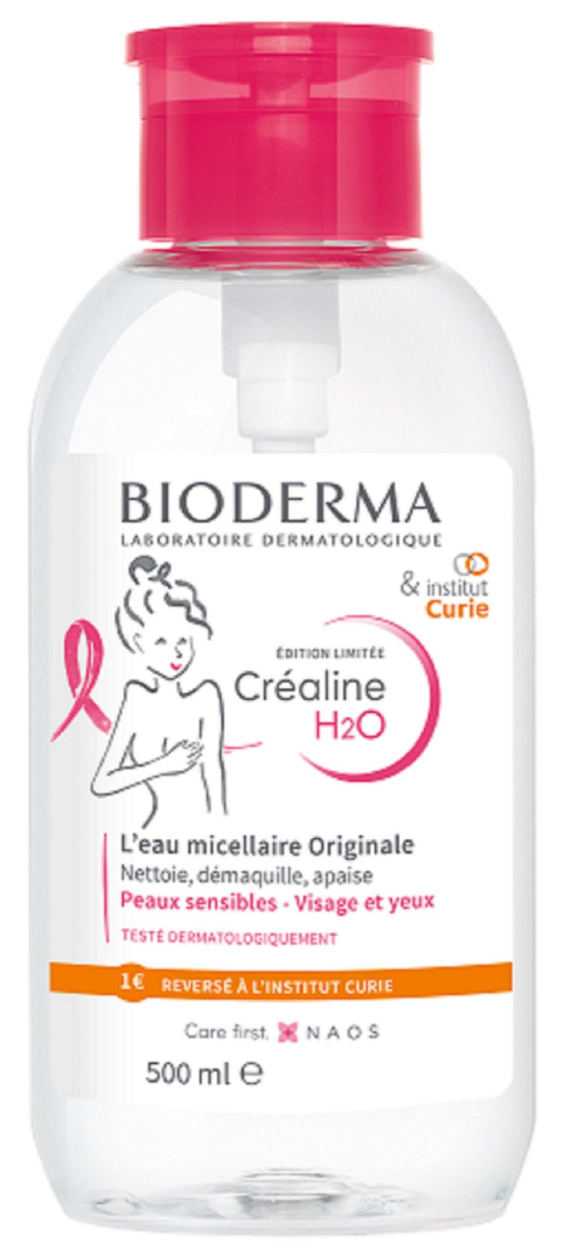 BIODERMA CREALINE H20 SOLUTION MICELLAIRE DEMAQUILLANTE 500 ML