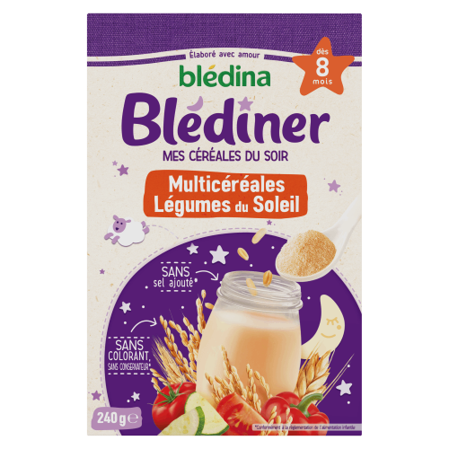 BLEDINA BLEDINER MULTICEREALES LEGUMES DU SOLEIL 240G