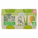 BLEDINA LES RECOLTES BIO HARICOTS POMMES DE TERRE 2X130G