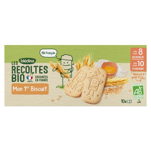 BLEDINA LES RECOLTES BIO MON PREMIER BISCUIT 150G