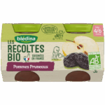 BLEDINA LES RECOLTES BIO POMMES PRUNEAUX 2X130G