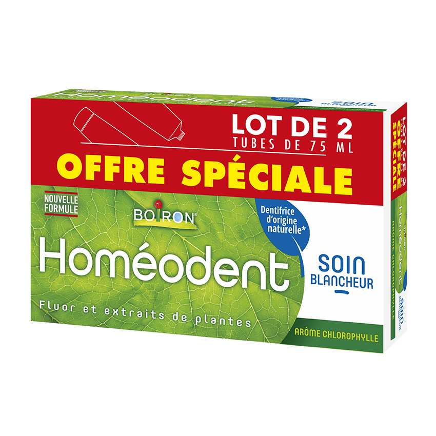 BOIRON HOMEODENT SOIN BLANCHEUR CHLOROPHYLLE 2 X 75ML