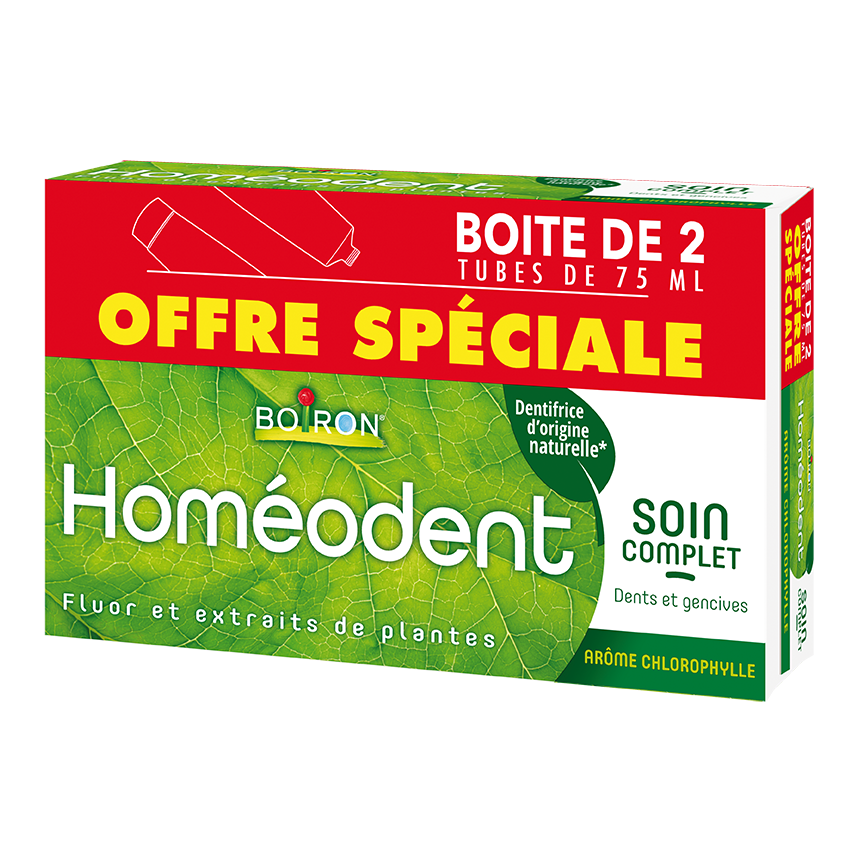 BOIRON HOMEODENT SOIN COMPLET DENTS ET GENCIVES 2X75ML