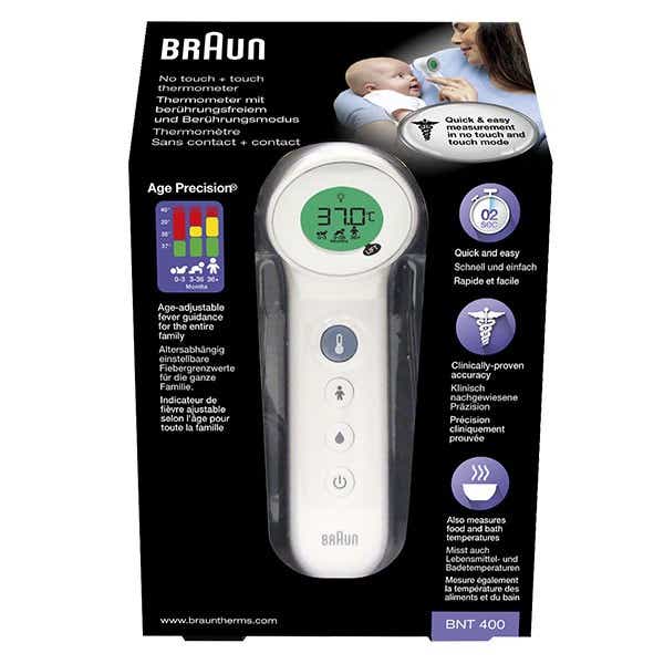BRAUN THERMOMETRE SANS CONTACT FRONTAL NTF3000 1 UNITE