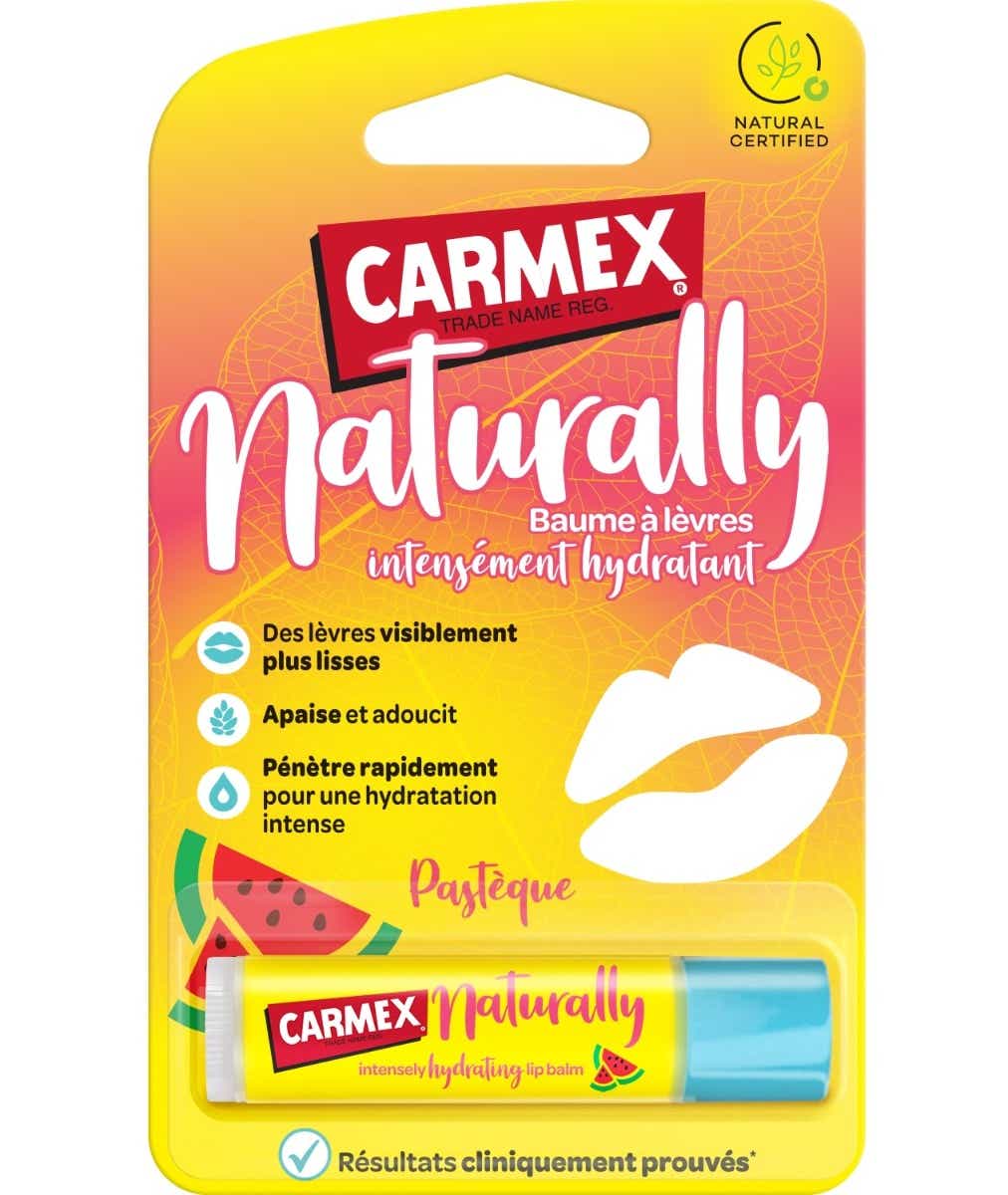 CARMEX NATURALLY BAUME A LEVRES INTENSEMENT HYDRATANT PASTEQUE 4G