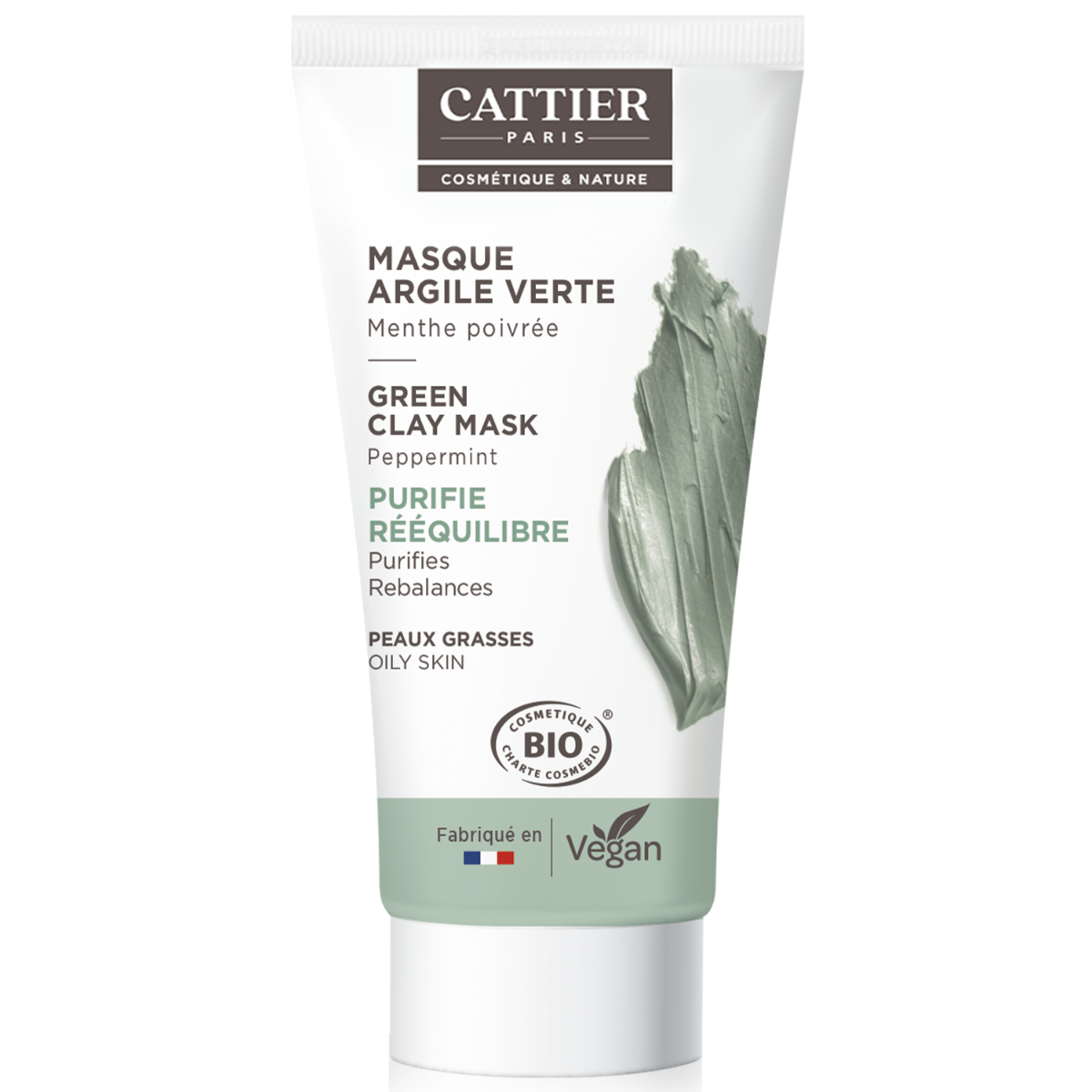 CATTIER MASQUE ARGILE VERTE BIO 30ML
