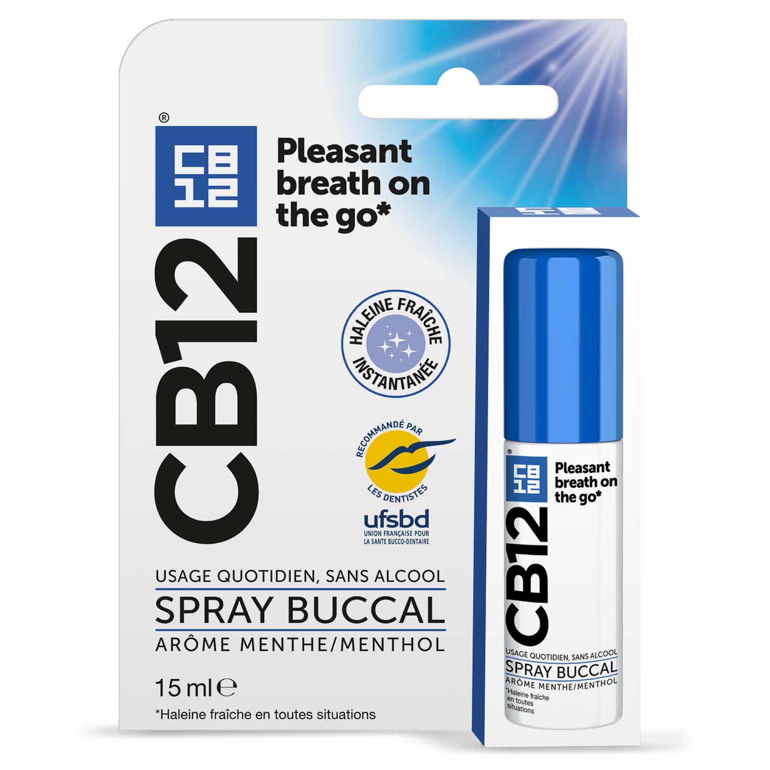 CB12 SPRAY BUCCAL SANS ALCOOL MENTHE 15ML