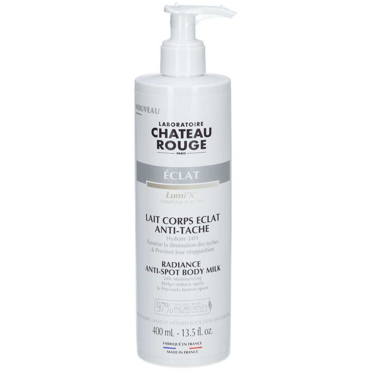 CHATEAU ROUGE LAIT CORPS ECLAT ANTI TACHE PEAUX NOIRES MATES ET METISSEES 400ML