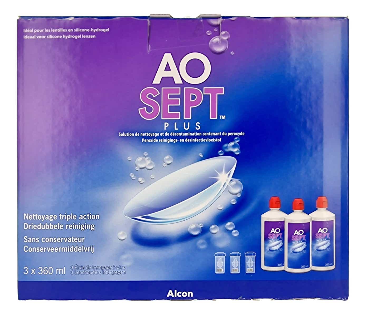 CIBA VISION AOSEPT PLUS 3X360ML 90ML
