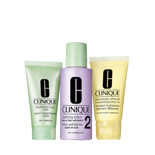 CLINIQUE BASIC 3 TEMPS KIT D INITATION PEAUX SECHES A MIXTES 180ML