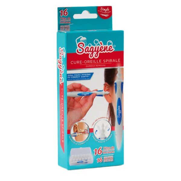 CURE OREILLE SPIRALE SILICONE 16 EMBOUTS DE RECHANGE