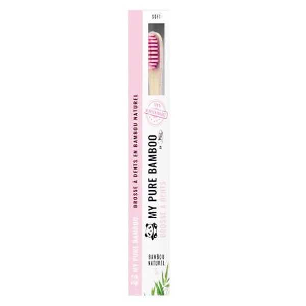 DENTI SMILE BROSSE A DENTS SOFT MY PURE BAMBOO COLORIS ROSE