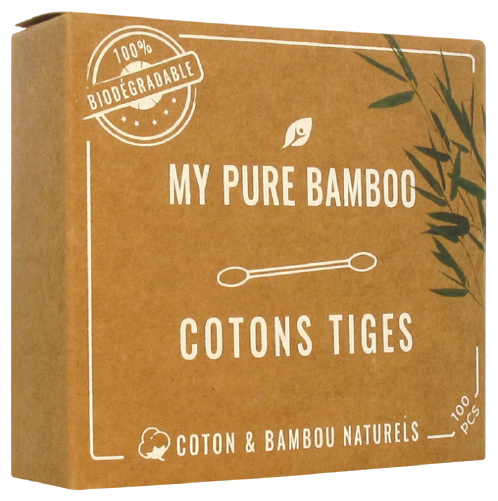 DENTI SMILE MY PURE BAMBOO COTTONS TIGES 100 UNITES