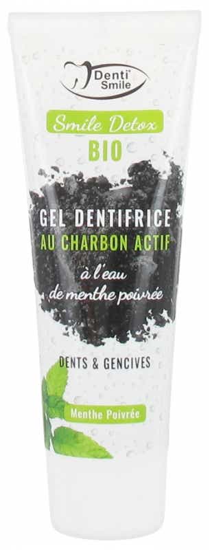 DENTI SMILE SMILE DETOX BIO GEL DENTIFRICE AU CHARBON ACTIF MENTHE POIVREE 75ML
