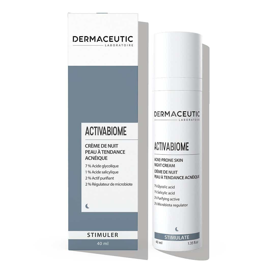 DERMACEUTIC ACTIBIOME CREME DE NUIT PEAU A TENDANCE ACNEIQUE 40ML