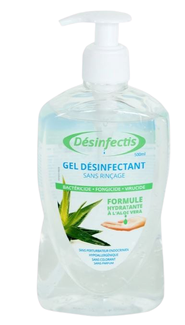 DESINFECTIS GEL DESINFECTANT SANS RINCAGE A L ALOE VERA 500ML