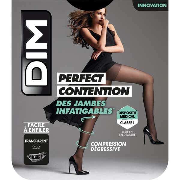DIM PERFECT CONTENTION COLLANT DE CONTENTION NOIR TRANSPARENT 25D TAILLE 3