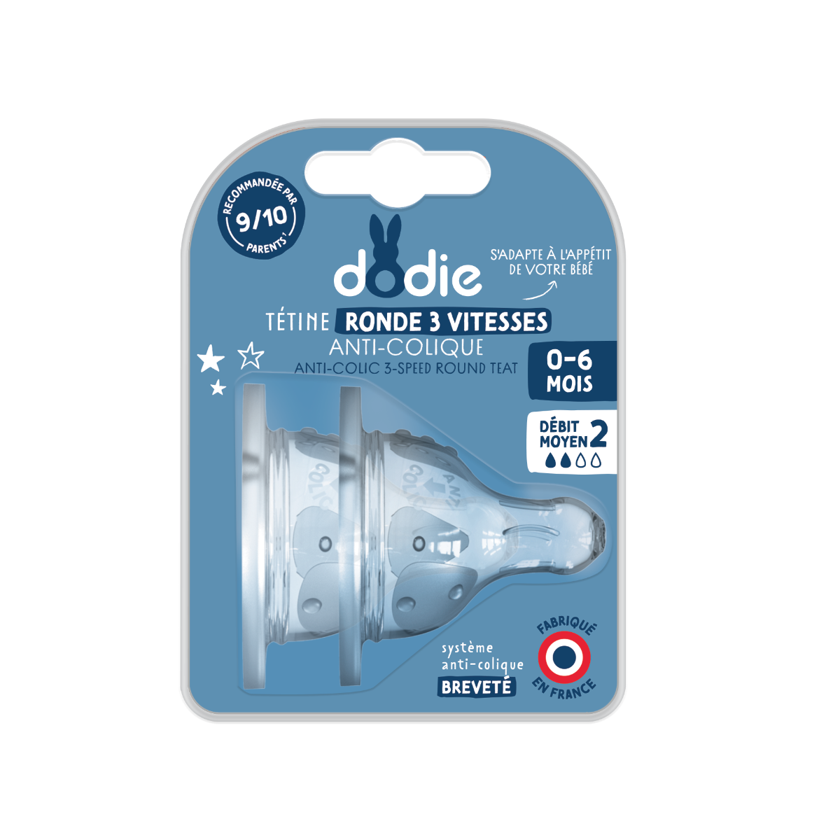 DODIE TETINE 0 6 MOIS COL LARGE DEBIT 2 2 UNITES