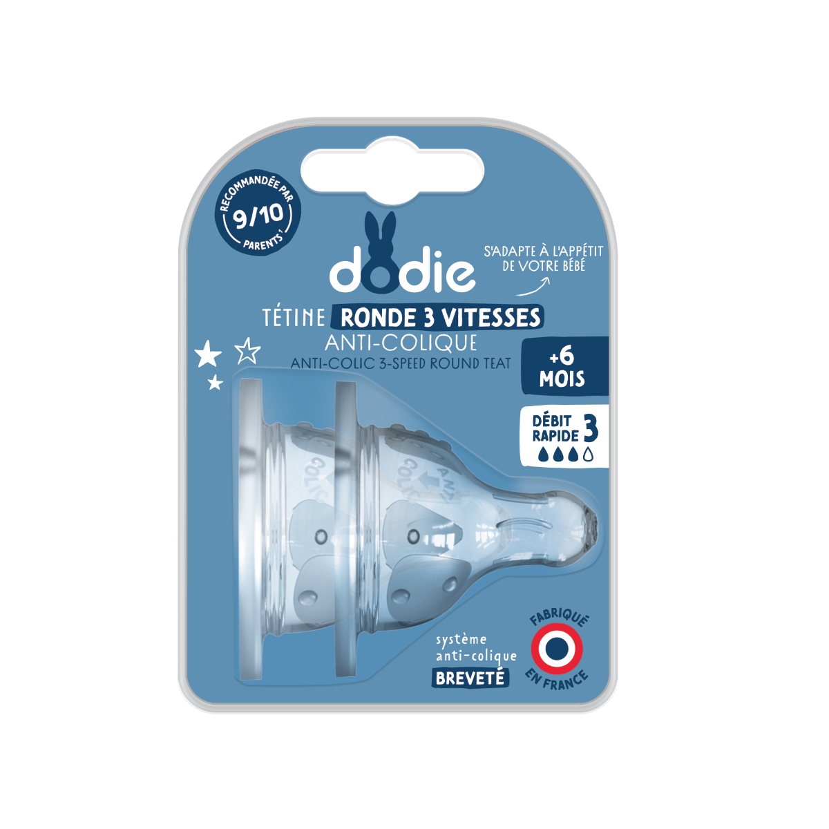 DODIE TETINE 6 MOIS COL LARGE DEBIT 3 2 UNITES