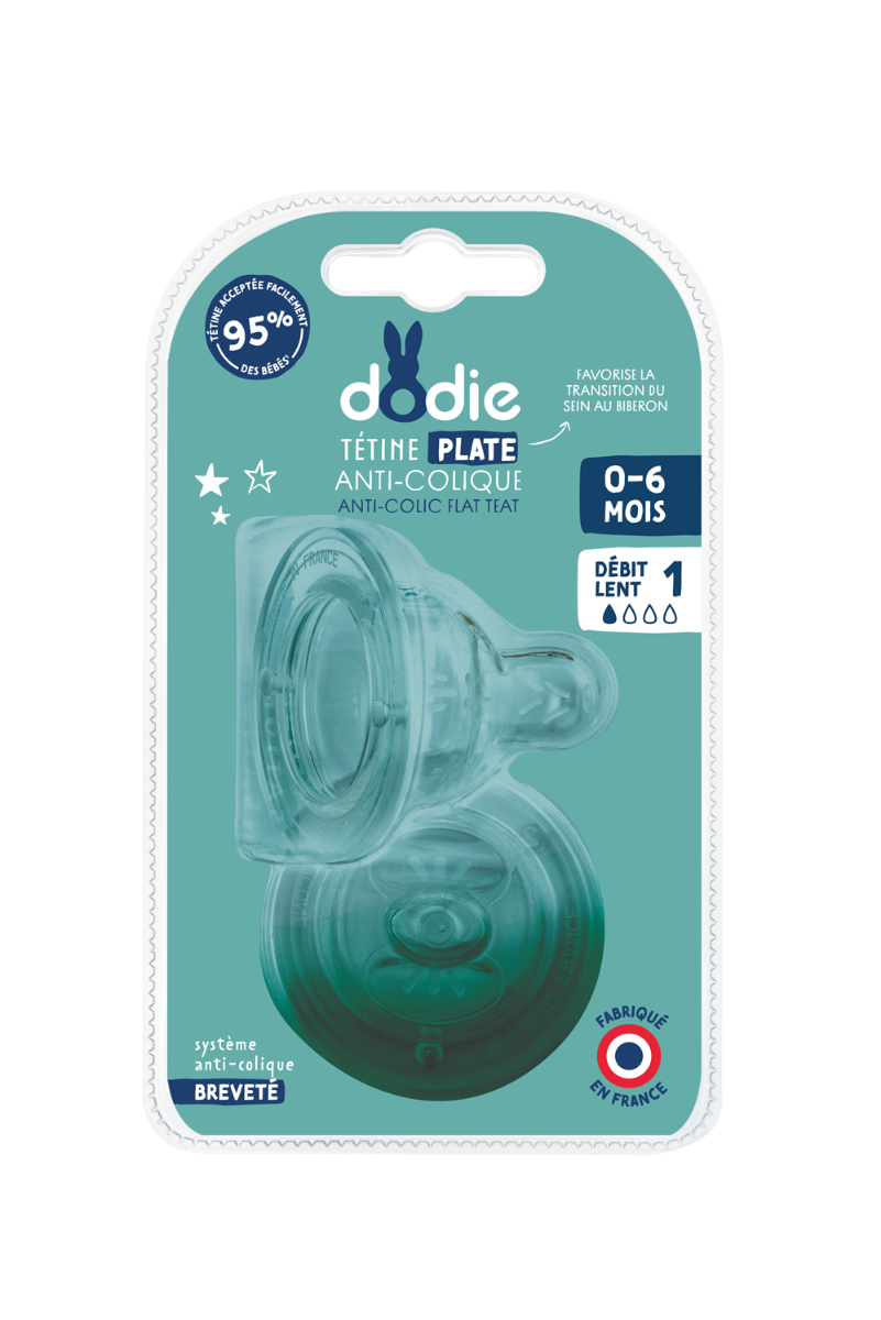 DODIE TETINE PLATE COL LARGE SENSATION 0 A 6 MOIS DEBIT 1