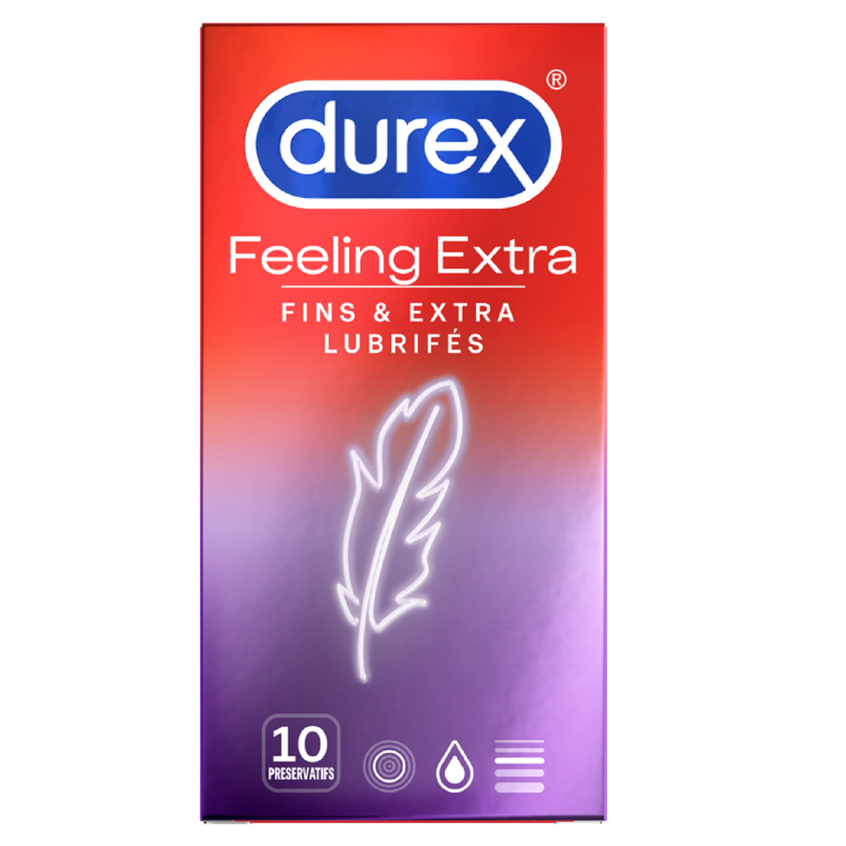 DUREX PRESERVATIFS FEELING EXTRA 10 UNITES