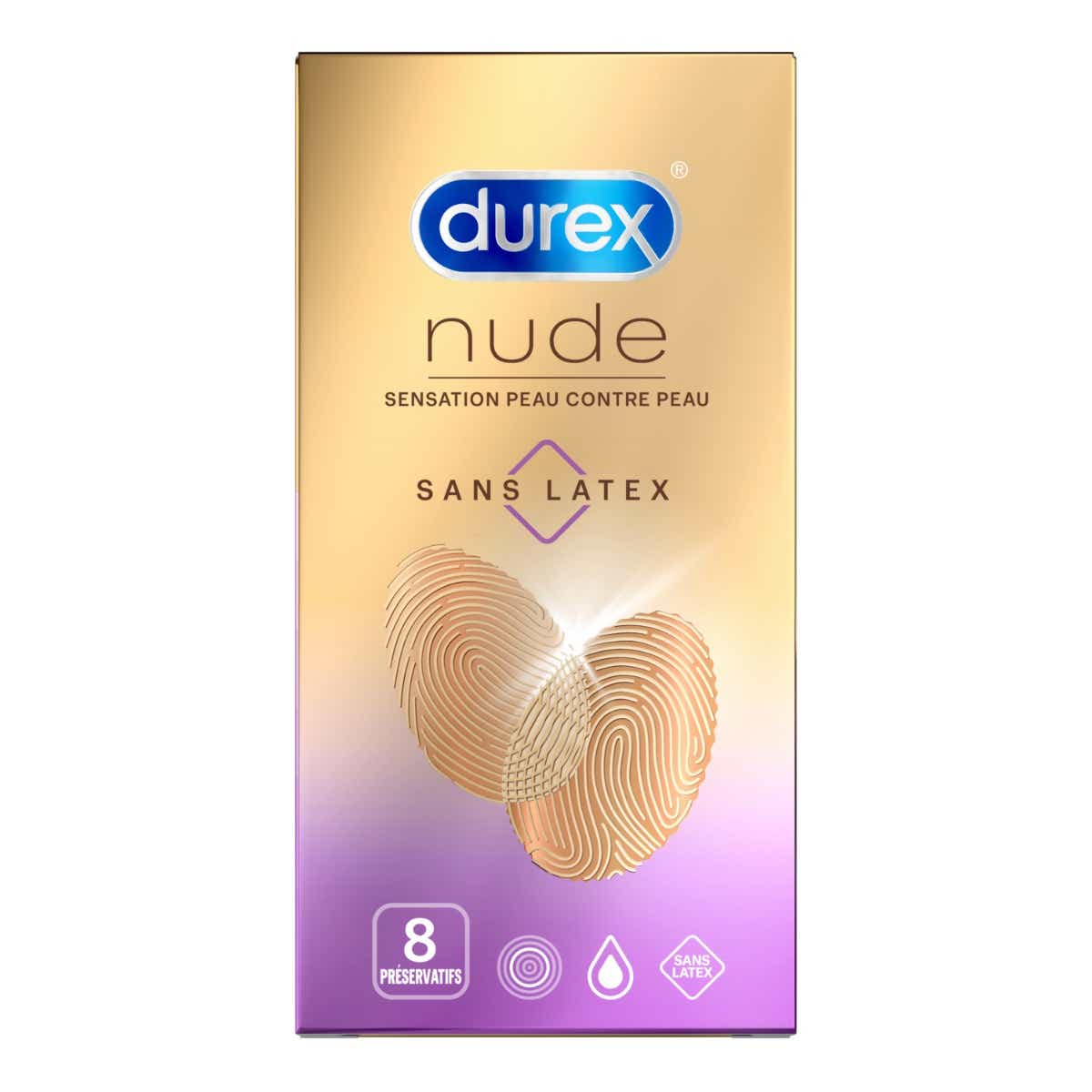 DUREX PRESERVATIFS NUDE SANS LATEX 8 UNITES
