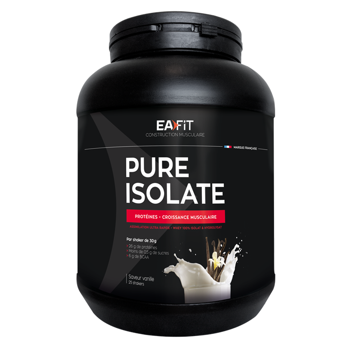 EAFIT CONSTRUCTION MUSCULAIRE PURE ISOLATE VANILLE 750G