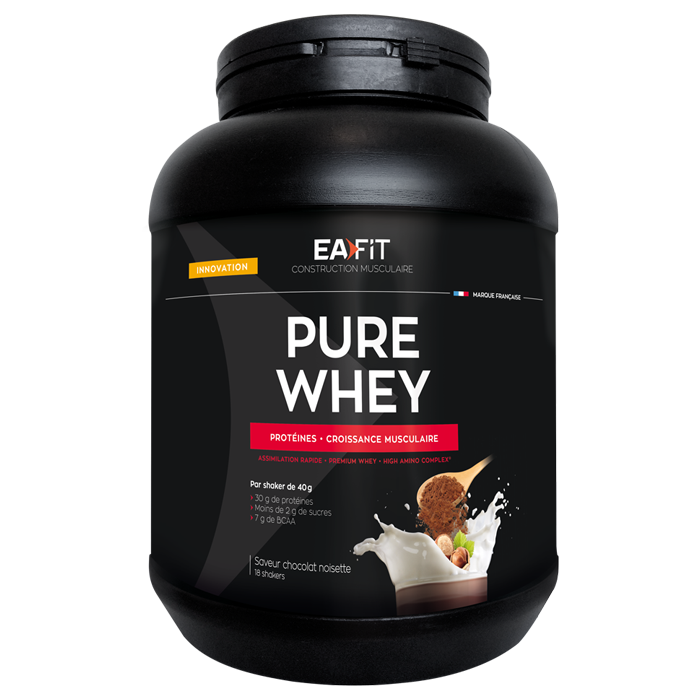EAFIT CONSTRUCTION MUSCULAIRE PURE WHEY CHOCOLAT NOISETTE 750G