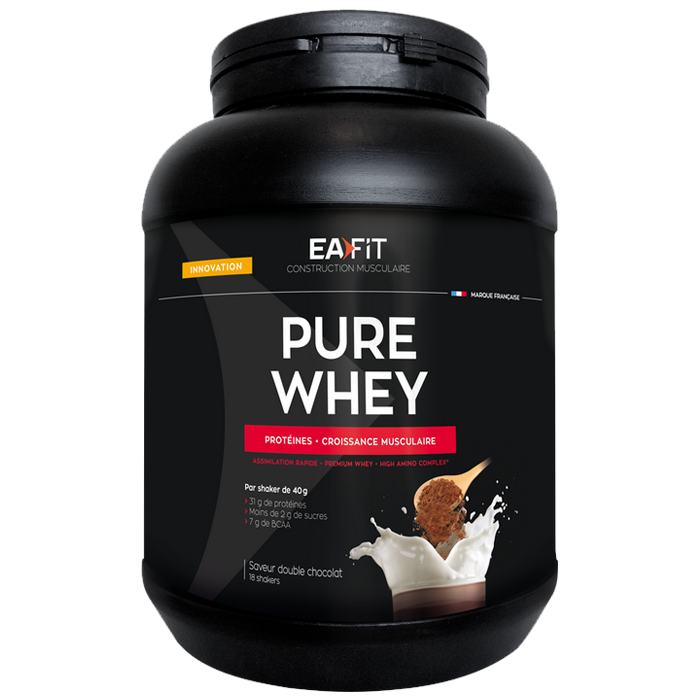 EAFIT CONSTRUCTION MUSCULAIRE PURE WHEY DOUBLE CHOCOLAT 750G