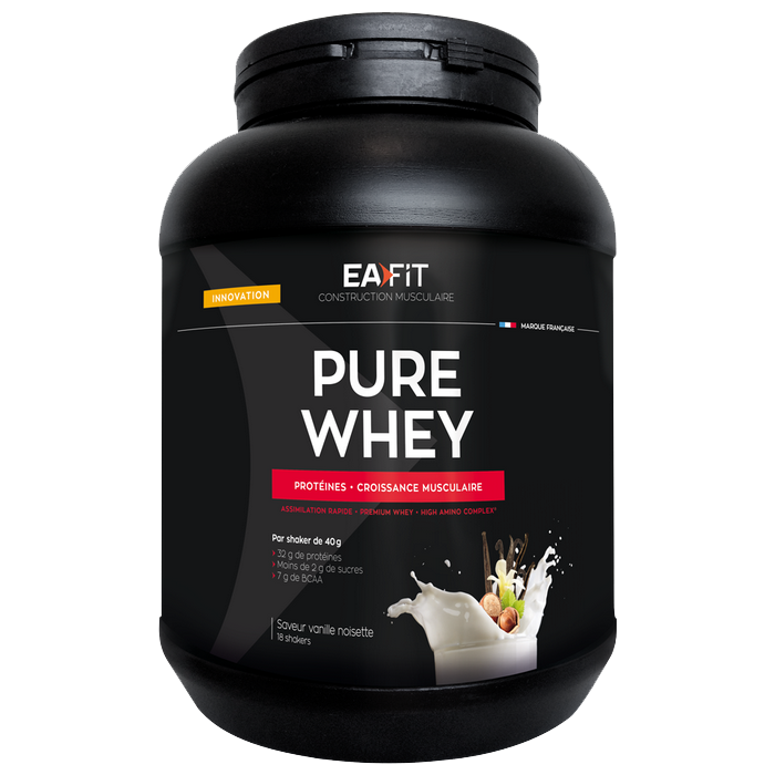 EAFIT CONSTRUCTION MUSCULAIRE PURE WHEY VANILLE NOISETTE 750G