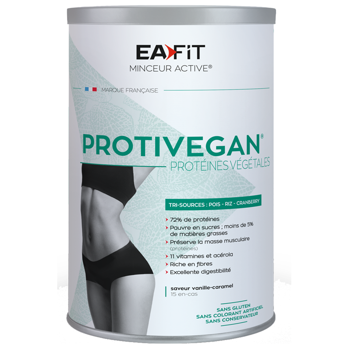 EAFIT MINCEUR ACTIVE PROTIVEGAN VANILLE CARAMEL 450G