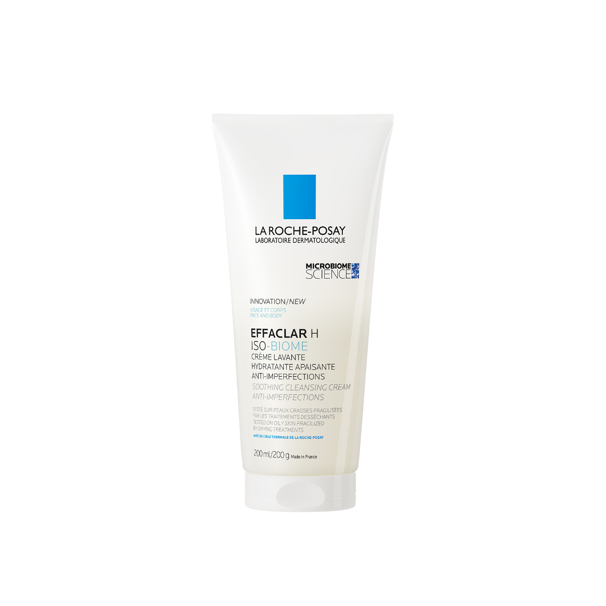 EFFACLAR H ISO BIOME CREME LAVANTE HYDRATANTE APAISANTE ANTI IMPERFECTIONS PEAUX ACNEIQUES 200ML
