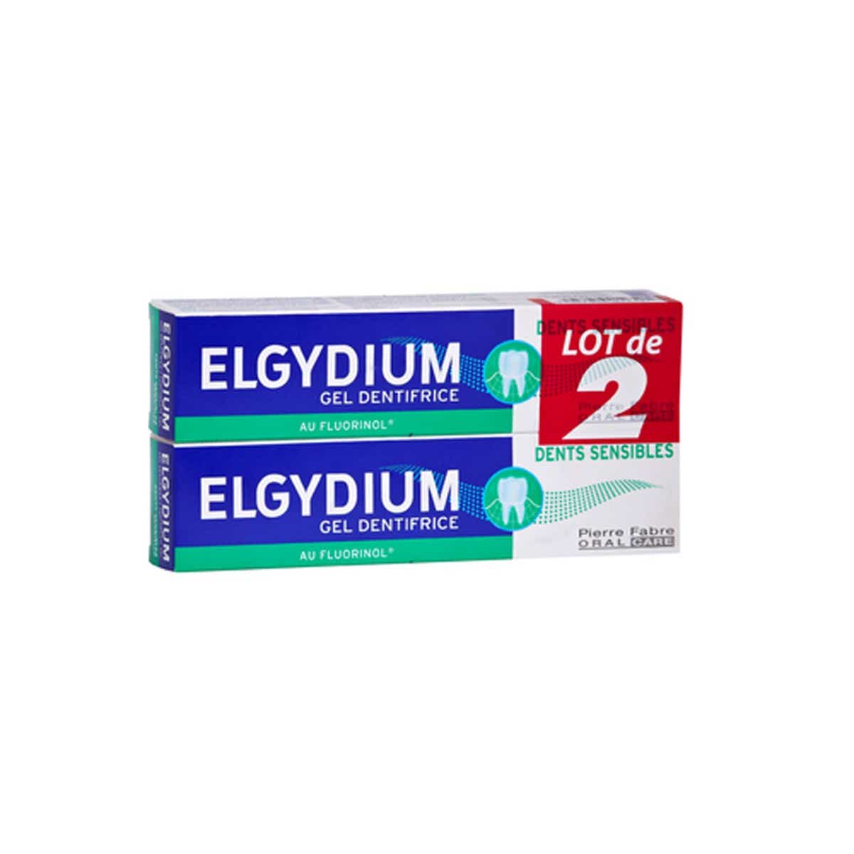 ELGYDIUM GEL DENTIFRICE DENTS SENSIBLES 2X75ML
