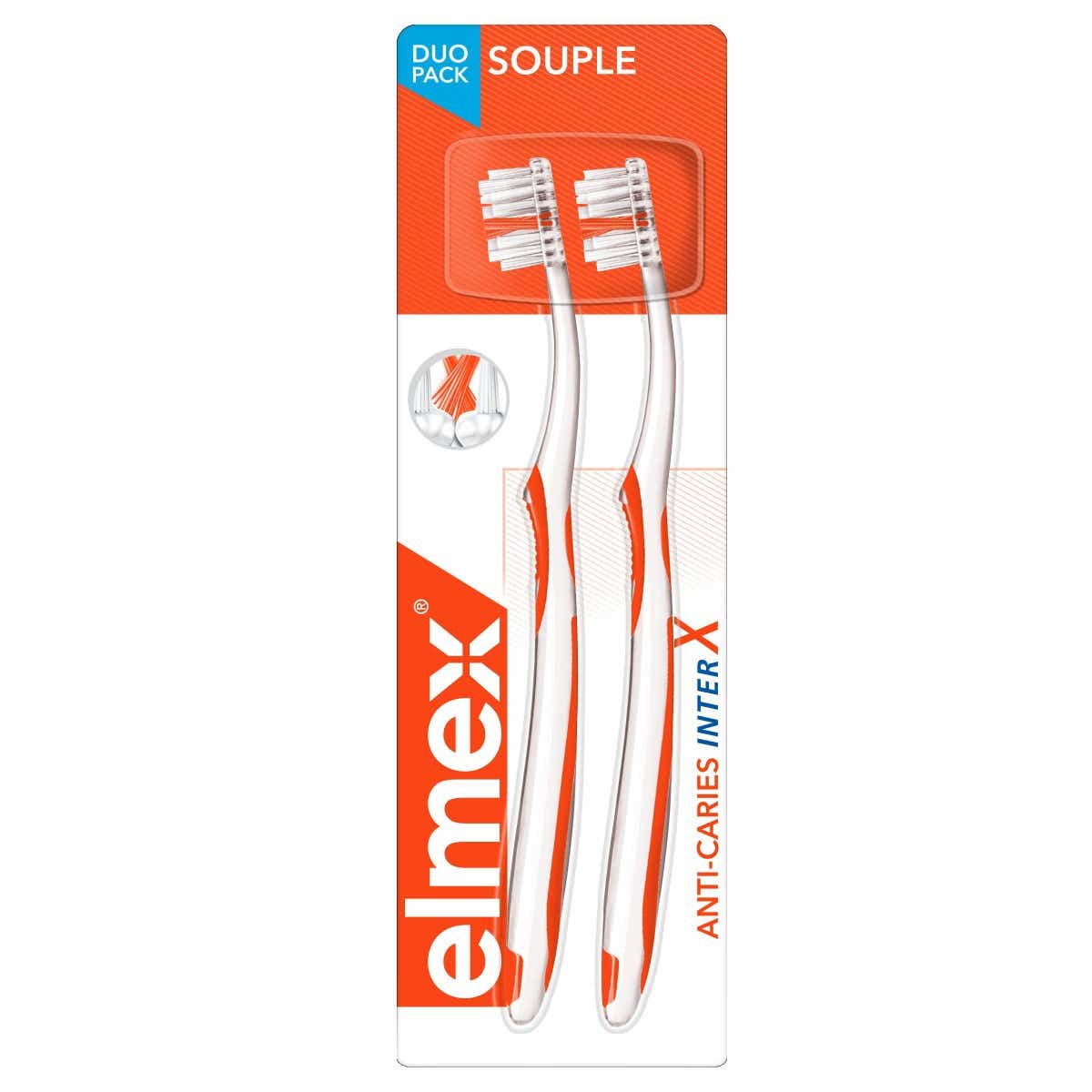 ELMEX BROSSE A DENTS SOUPLE LOT DE 2 UNITES