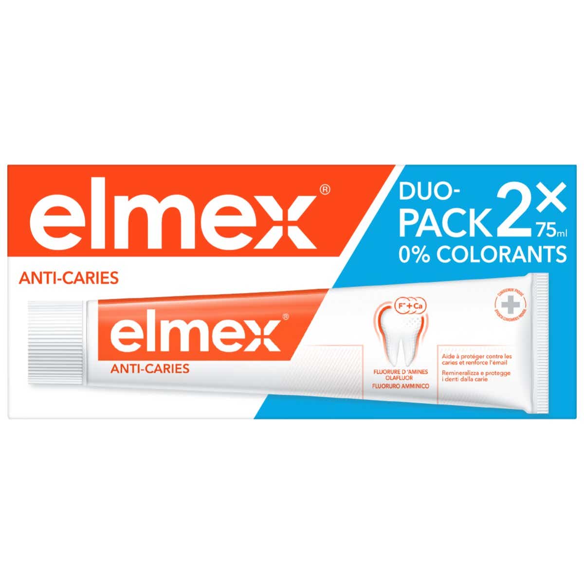 ELMEX DENTIFRICE ANTI CARIES 2X75ML