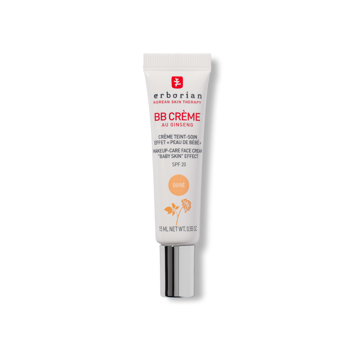 ERBORIAN BB CREME AU GINSENG SPF20 TEINTE DOREE TOUS TYPES DE PEAUX 15ML